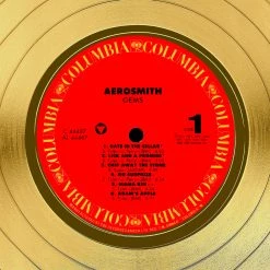 RARE-T Aerosmith Gems Gold LP Limited Signature Edition Studio Licensed Custom Frame