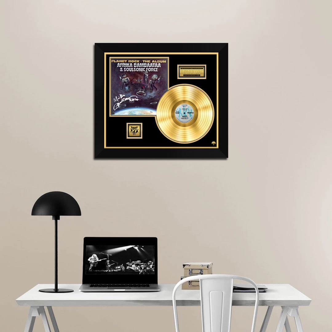 RARE-T Limited Edition Frames Afrika Bambaataa & The Soulsonic Force - Planet Rock Gold LP Limited Signature Edition Studio Licensed Custom Frame 2 RARE-T Limited Edition Frames Afrika Bambaataa & The Soulsonic Force - Planet Rock Gold LP Limited Signature Edition Studio Licensed Custom Frame