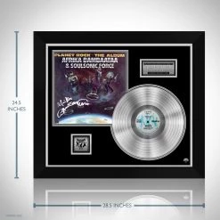 RARE-T Afrika Bambaataa & The Soulsonic Force - Planet Rock Platinum LP Limited Signature Edition Studio Licensed Custom Frame Limited Edition Frames