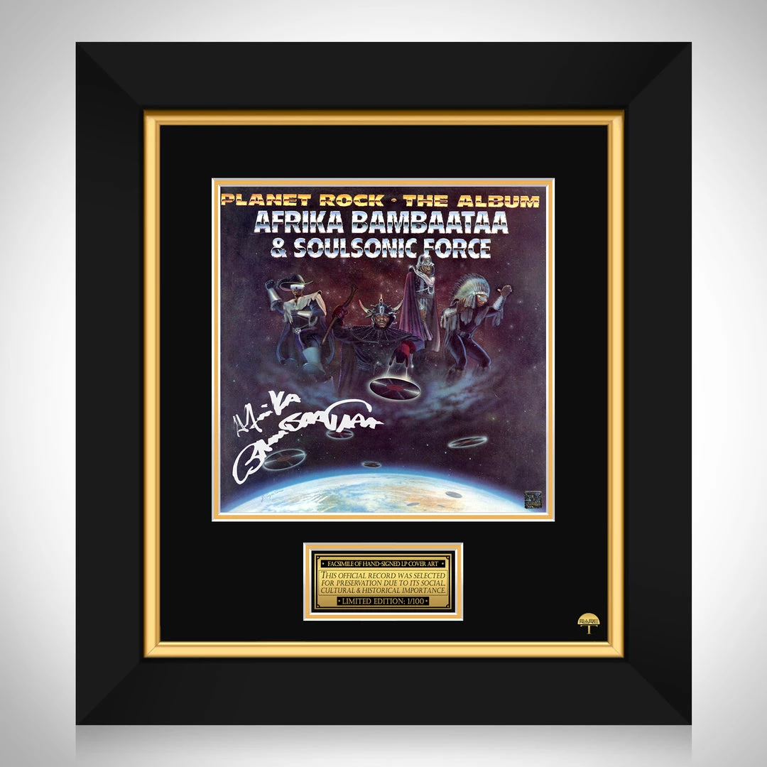 RARE-T Limited Edition Frames Afrika Bambaataa & The Soulsonic Force - Planet Rock LP Cover Limited Signature Edition Studio Licensed Custom Frame 1 RARE-T Limited Edition Frames Afrika Bambaataa & The Soulsonic Force - Planet Rock LP Cover Limited Signature Edition Studio Licensed Custom Frame