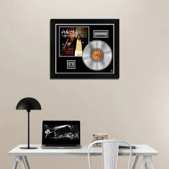RARE-T Limited Edition Frames Akon - Konvicted Platinum LP Limited Signature Edition Studio Licensed Custom Frame