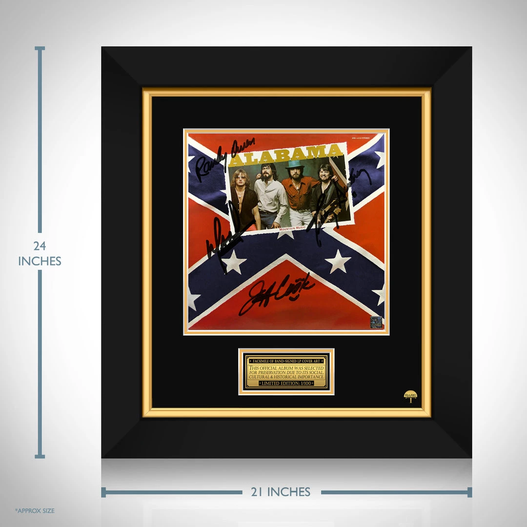 RARE-T Limited Edition Frames Alabama - Mountain Music LP Cover Limited Signature Edition Studio Licensed Custom Frame 3 RARE-T Limited Edition Frames Alabama - Mountain Music LP Cover Limited Signature Edition Studio Licensed Custom Frame