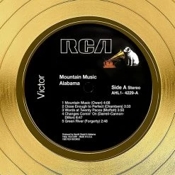 RARE-T Limited Edition Frames Alabama - Mountain Music Gold LP Limited Signature Edition Studio Licensed Custom Frame