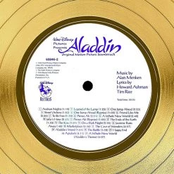 RARE-T Gold & Platinum Records Aladdin 1992 - Original Motion Picture Soundtrack Gold LP Limited Signature Edition Studio Licensed Custom Frame 18 RARE-T Gold & Platinum Records Aladdin 1992 - Original Motion Picture Soundtrack Gold LP Limited Signature Edition Studio Licensed Custom Frame