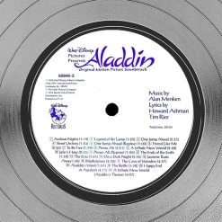 RARE-T Aladdin 1992 - Original Motion Picture Soundtrack Platinum LP Limited Signature Edition Studio Licensed Custom Frame