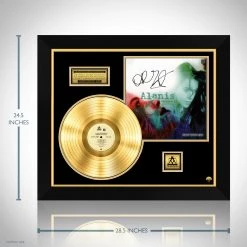 RARE-T Alanis Morissette Jagged Little Pill Gold LP Limited Signature Edition Studio Licensed Custom Frame