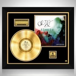 RARE-T Alanis Morissette Jagged Little Pill Gold LP Limited Signature Edition Studio Licensed Custom Frame