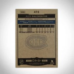 RARE-T Montreal Canadiens - Alex Galchenyuk Hand-Signed 2015-16 O-Pee-Chee # 472 Hockey Card 5 RARE-T Montreal Canadiens - Alex Galchenyuk Hand-Signed 2015-16 O-Pee-Chee # 472 Hockey Card