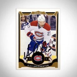 RARE-T Montreal Canadiens - Alex Galchenyuk Hand-Signed 2015-16 O-Pee-Chee # 472 Hockey Card