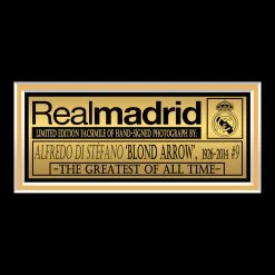 RARE-T Real Madrid Alfredo Di Stéfano Photo Limited Signature Edition Studio Licensed Custom Frame Sports Memorabilia