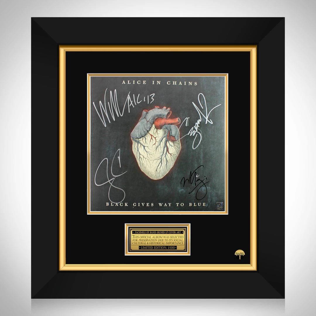 RARE-T Alice In Chains - Black Gives Way To Blue LP Cover Limited Signature Edition Studio Licensed Custom Frame 1 RARE-T Alice In Chains - Black Gives Way To Blue LP Cover Limited Signature Edition Studio Licensed Custom Frame