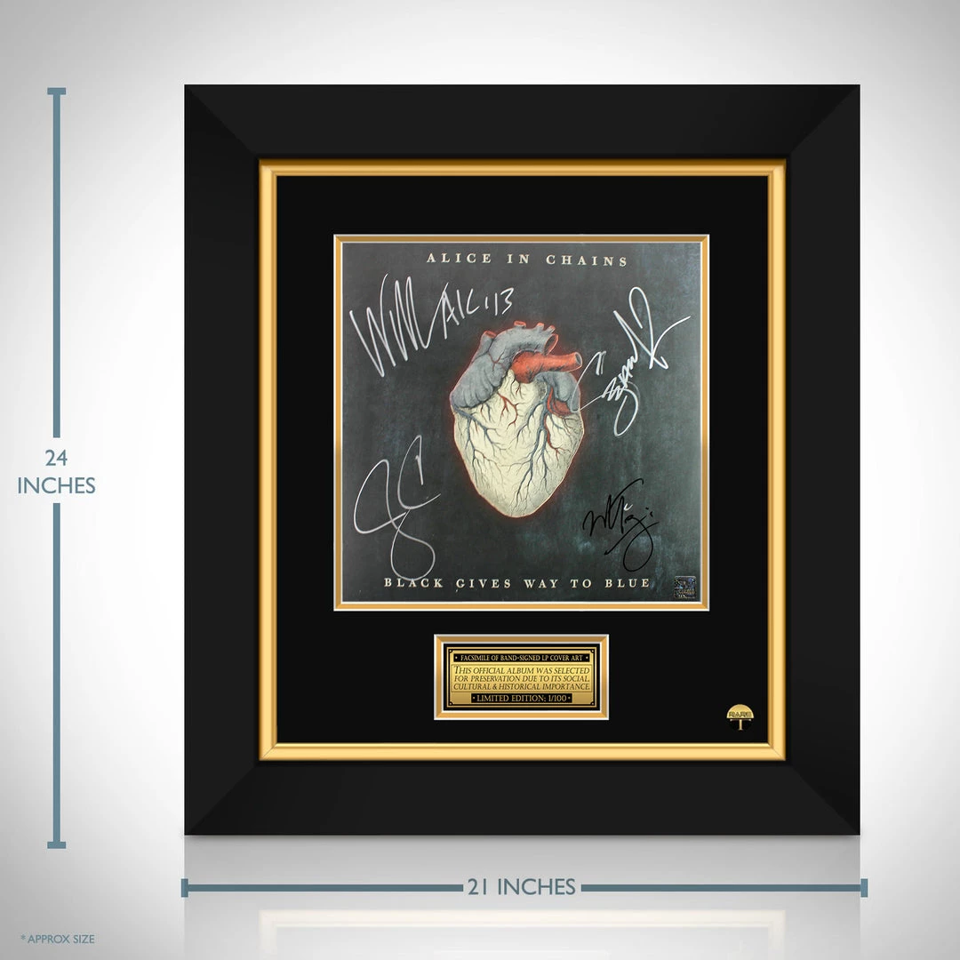 RARE-T Alice In Chains - Black Gives Way To Blue LP Cover Limited Signature Edition Studio Licensed Custom Frame 3 RARE-T Alice In Chains - Black Gives Way To Blue LP Cover Limited Signature Edition Studio Licensed Custom Frame