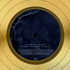 Rare-T Alice In Chains - Black Gives Way To Blue Gold LP Limited Signature Edition Studio Licensed Custom Frame
