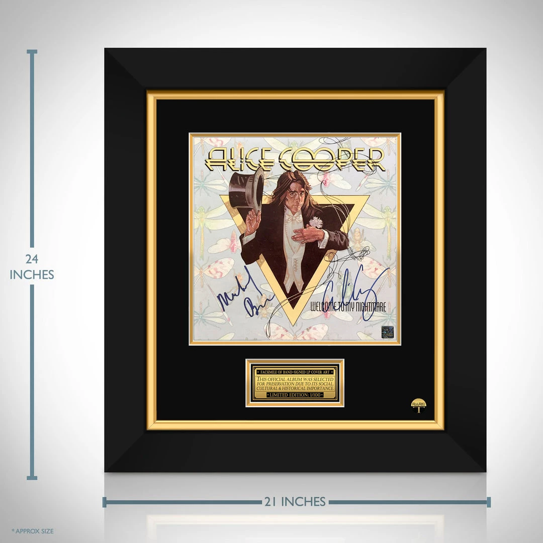 RARE-T Alice Cooper Welcome To My Nightmare Limited Signature Edition Studio Licensed LP Cover Custom Frame 3 RARE-T Alice Cooper Welcome To My Nightmare Limited Signature Edition Studio Licensed LP Cover Custom Frame