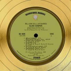 RARE-T Limited Edition Frames Alice Cooper Billion Dollar Babies Gold LP Limited Signature Edition Studio Licensed Custom Frame