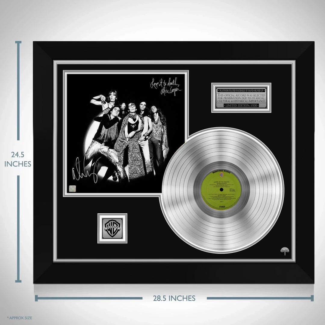 Rare-T Limited Edition Frames Alice Cooper Love It To Death Limited Signature Edition Studio Licensed Platinum LP Custom Frame 7 Rare-T Limited Edition Frames Alice Cooper Love It To Death Limited Signature Edition Studio Licensed Platinum LP Custom Frame