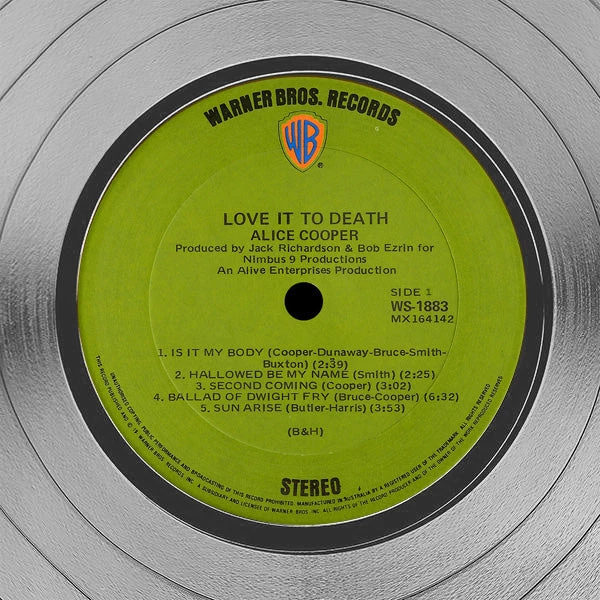 Rare-T Limited Edition Frames Alice Cooper Love It To Death Limited Signature Edition Studio Licensed Platinum LP Custom Frame 9 Rare-T Limited Edition Frames Alice Cooper Love It To Death Limited Signature Edition Studio Licensed Platinum LP Custom Frame