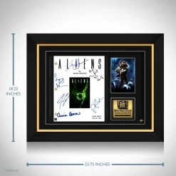 RARE-T Aliens Movie Script Limited Signature Edition Studio Licensed Custom Frame