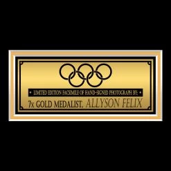 RARE-T Allyson Felix Photo Limited Signature Edition Studio Licensed Custom Frame