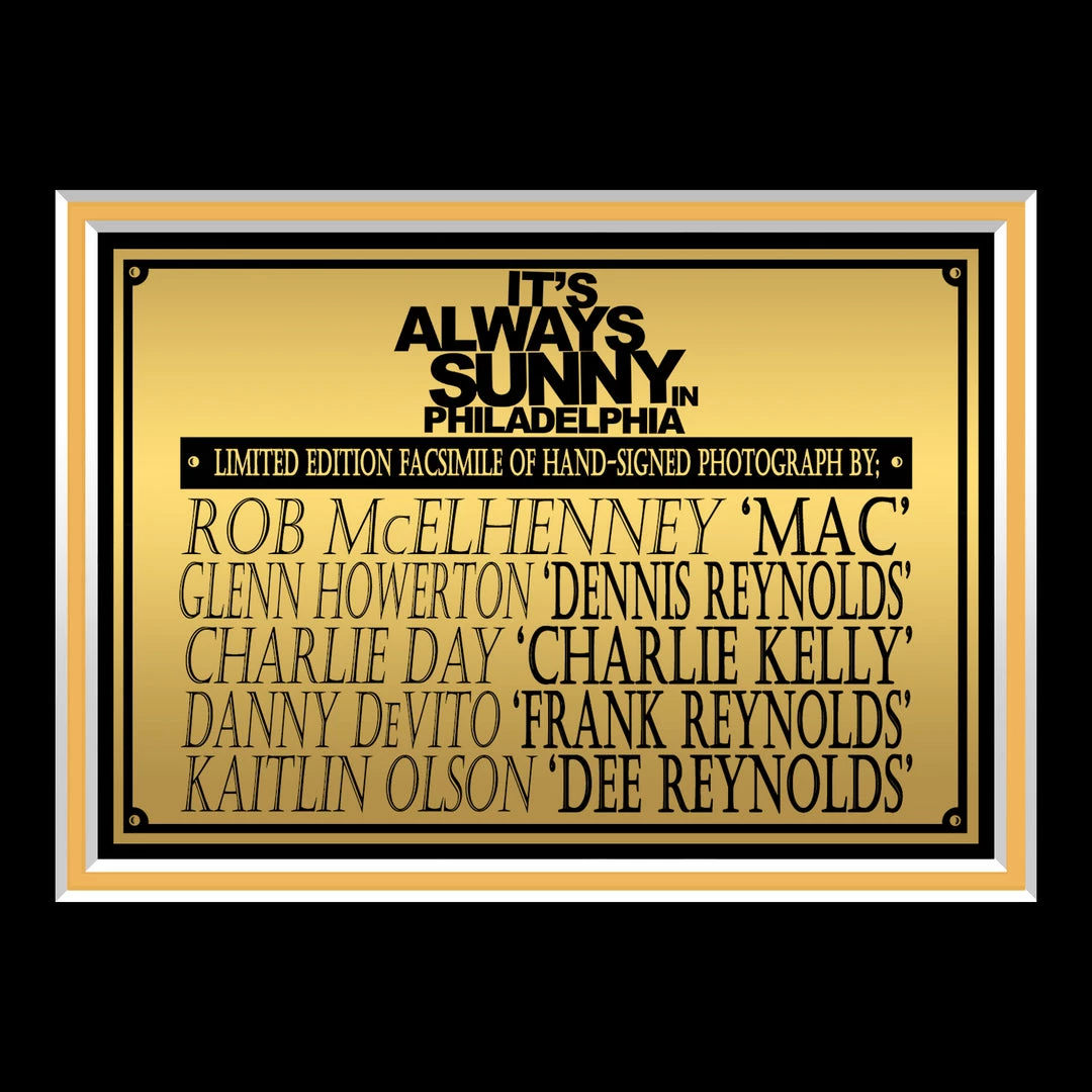 RARE-T Limited Edition Frames It's Always Sunny In Philadelphia Cast Photo Limited Signature Edition Studio Licensed Custom Frame 7 RARE-T Limited Edition Frames It's Always Sunny In Philadelphia Cast Photo Limited Signature Edition Studio Licensed Custom Frame