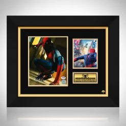 PPC The Amazing Spider-Man PSA/DNA & Excelsior Certified Hand-Signed By Andrew Garfield & Stan Lee Custom Frame