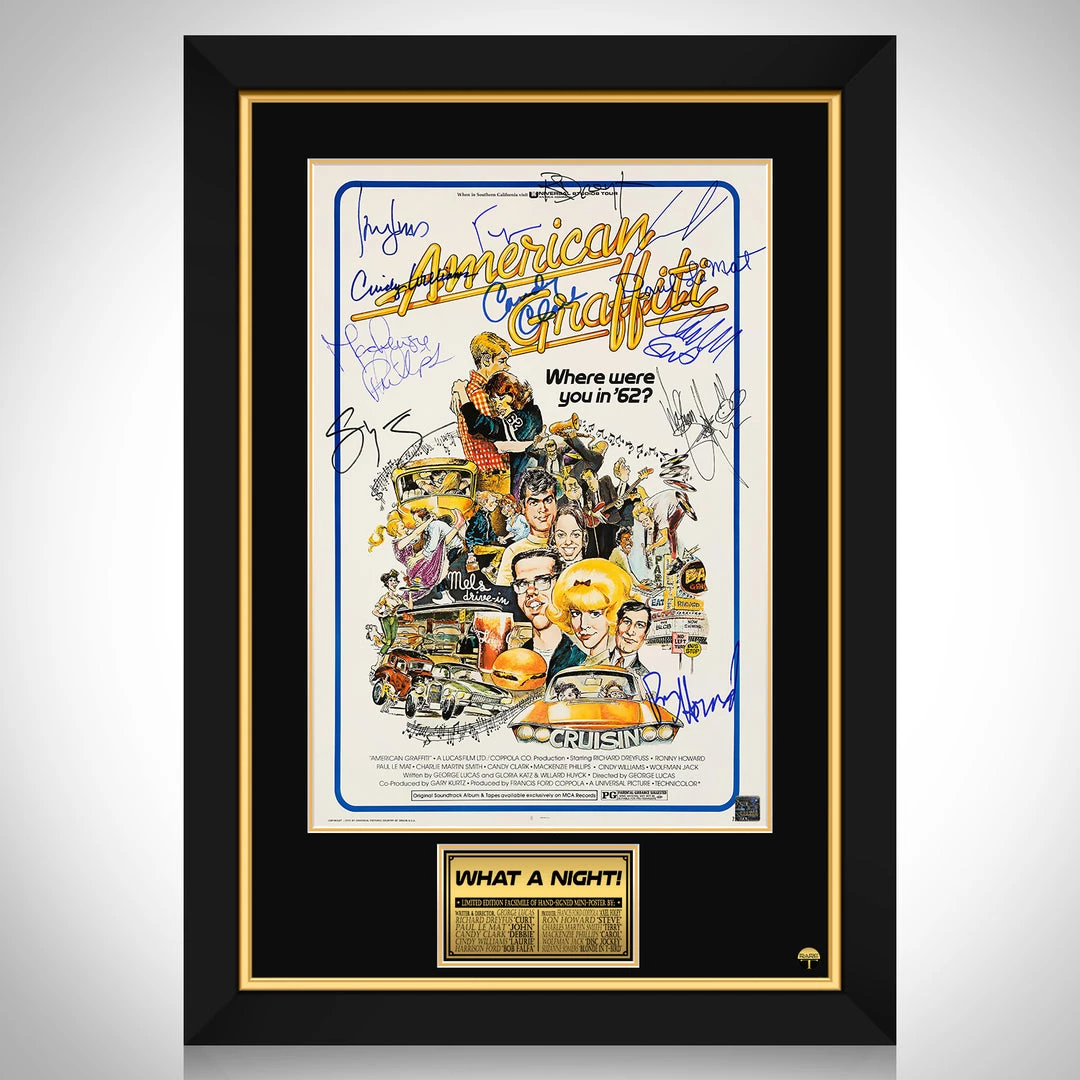 RARE-T Limited Edition Frames American Graffiti Mini Poster Limited Signature Edition Studio Licensed Custom Frame 1 RARE-T Limited Edition Frames American Graffiti Mini Poster Limited Signature Edition Studio Licensed Custom Frame