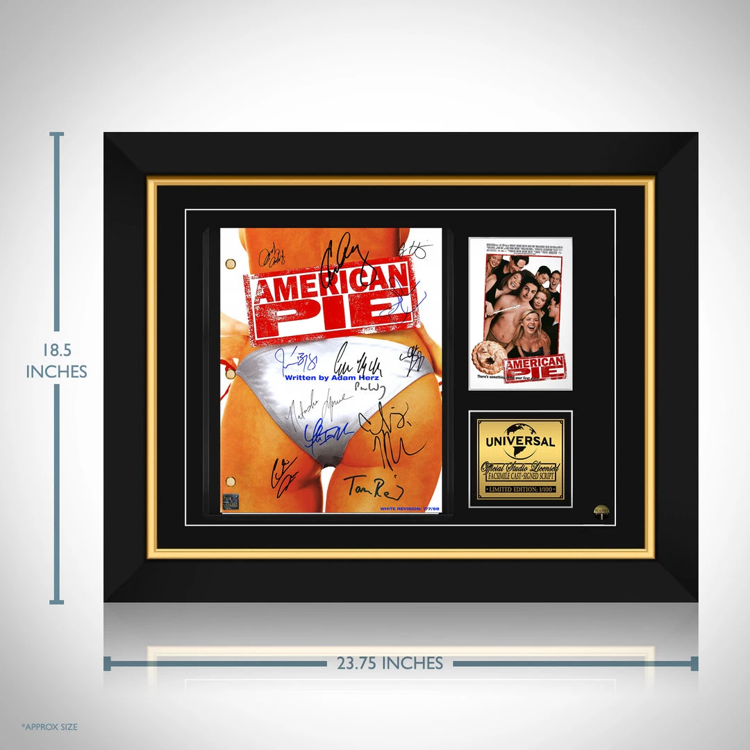 RARE-T American Pie Script Limited Signature Edition Studio Licensed Custom Frame Limited Edition Frames 3 RARE-T American Pie Script Limited Signature Edition Studio Licensed Custom Frame Limited Edition Frames