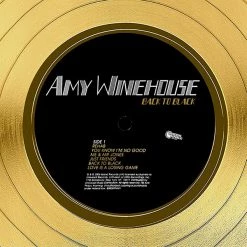 RARE-T Limited Edition Frames Amy Winehouse - Back To Black Gold LP Limited Signature Edition Studio Licensed Custom Frame