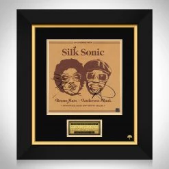RARE-T Limited Edition Frames Silk Sonic - An Evening With LP Cover Limited Signature Edition Studio Licensed Custom Frame