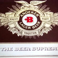 RARE-T Pabst-Andeker Large Beer - Vintage Bar Advertisement Mirror