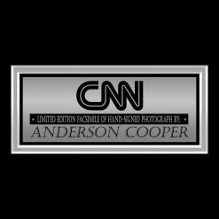 RARE-T Limited Edition Frames CNN Anderson Cooper Limited Signature Edition Studio Licensed Photo Custom Frame