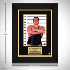 RARE-T WWF - Andre The Giant Photo Limited Signature Edition Studio Licensed Custom Frame Limited Edition Frames