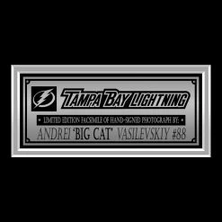 RARE-T Tampa Bay Lightnings Andrei Vasilevskiy Photo Limited Signature Edition Studio Licensed Custom Frame NEW