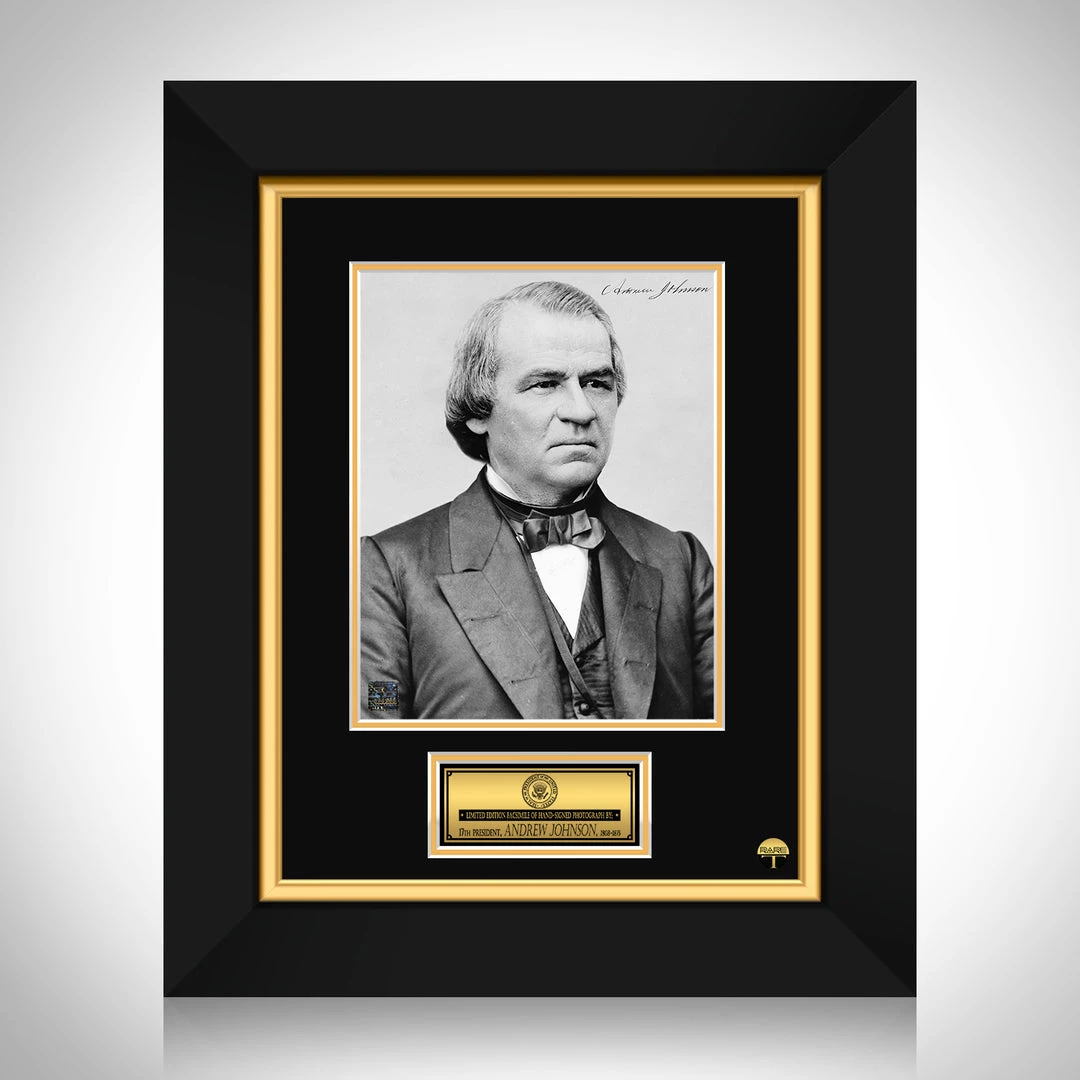 RARE-T Limited Edition Frames 17th US President - Andrew Johnson Photo Limited Signature Edition Studio Licensed Custom Frame 1 RARE-T Limited Edition Frames 17th US President - Andrew Johnson Photo Limited Signature Edition Studio Licensed Custom Frame