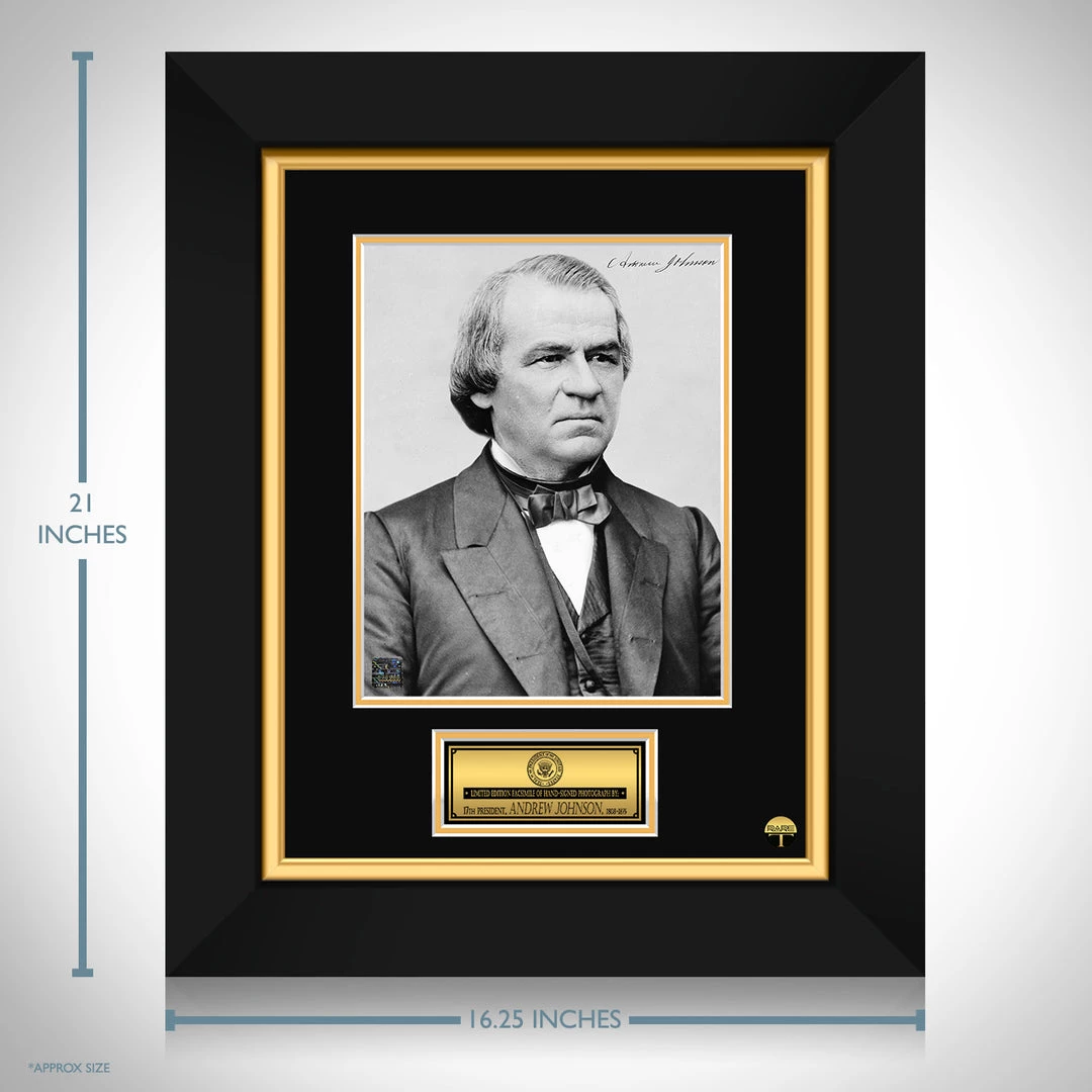 RARE-T Limited Edition Frames 17th US President - Andrew Johnson Photo Limited Signature Edition Studio Licensed Custom Frame 3 RARE-T Limited Edition Frames 17th US President - Andrew Johnson Photo Limited Signature Edition Studio Licensed Custom Frame