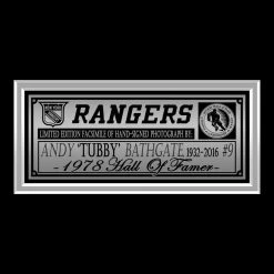 RARE-T Sports Memorabilia New York Rangers - Andy Bathgate Photo Limited Signature Edition Studio Licensed Custom Frame
