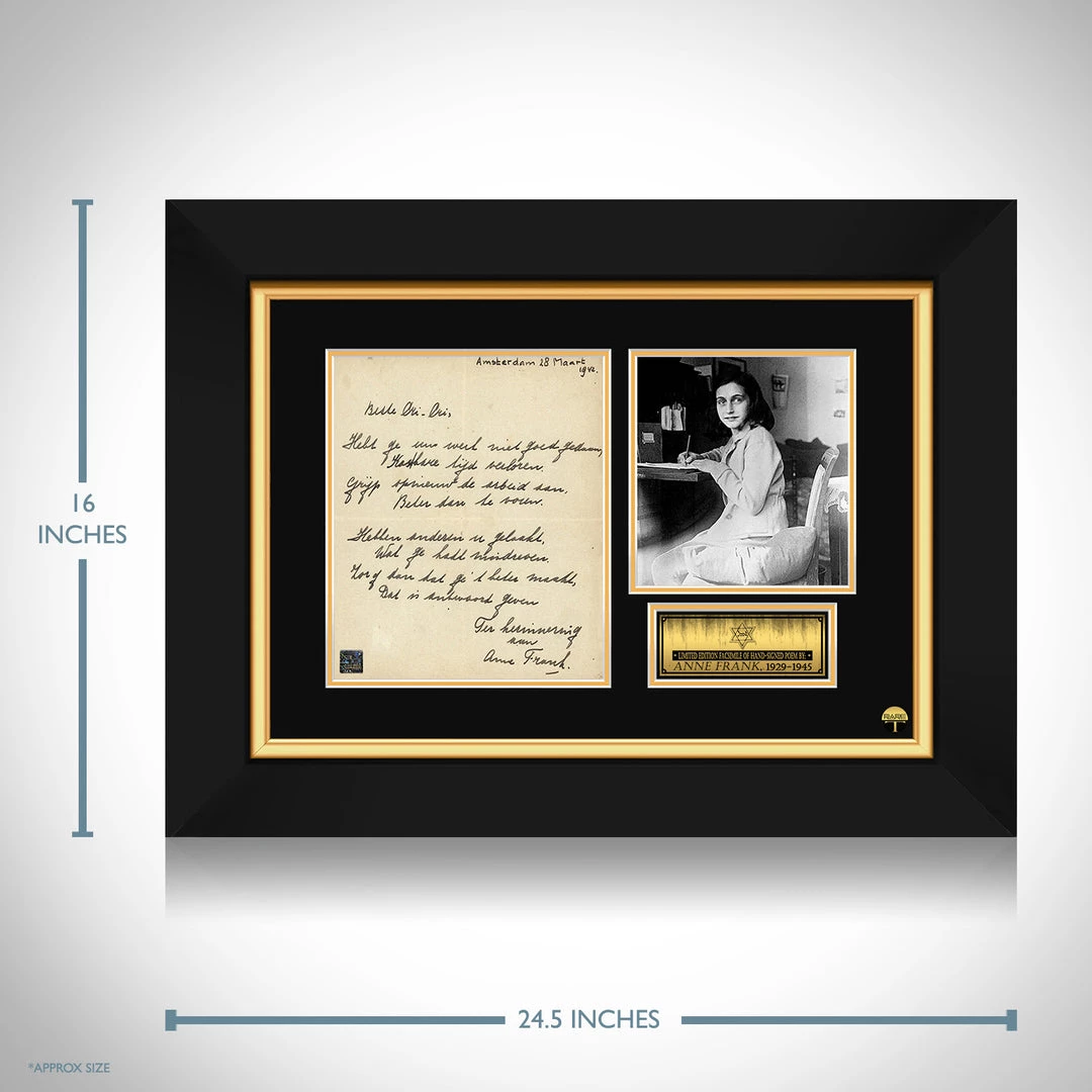 RARE-T Limited Edition Frames Anne Frank Poem Limited Signature Edition Studio Licensed Custom Frame 3 RARE-T Limited Edition Frames Anne Frank Poem Limited Signature Edition Studio Licensed Custom Frame