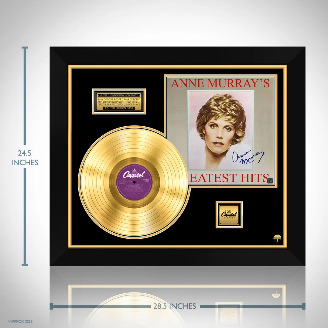 RARE-T Anne Murray - Murray's Greatest Hits Gold LP Limited Signature Edition Studio Licensed Custom Frame 3 RARE-T Anne Murray - Murray's Greatest Hits Gold LP Limited Signature Edition Studio Licensed Custom Frame