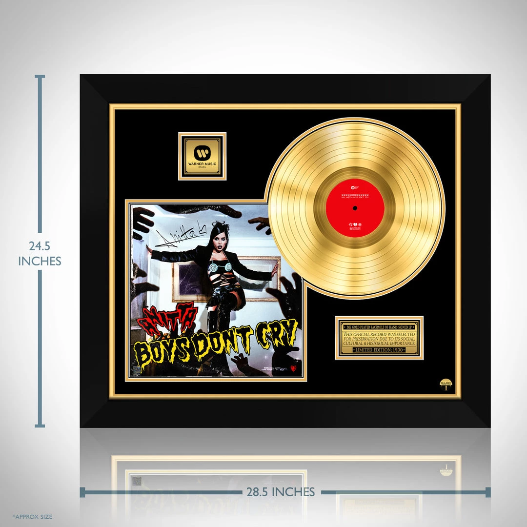 RARE-T Anitta - Boy's Don't Cry Gold LP Limited Signature Edition Studio Licensed Custom Frame 3 RARE-T Anitta - Boy's Don't Cry Gold LP Limited Signature Edition Studio Licensed Custom Frame