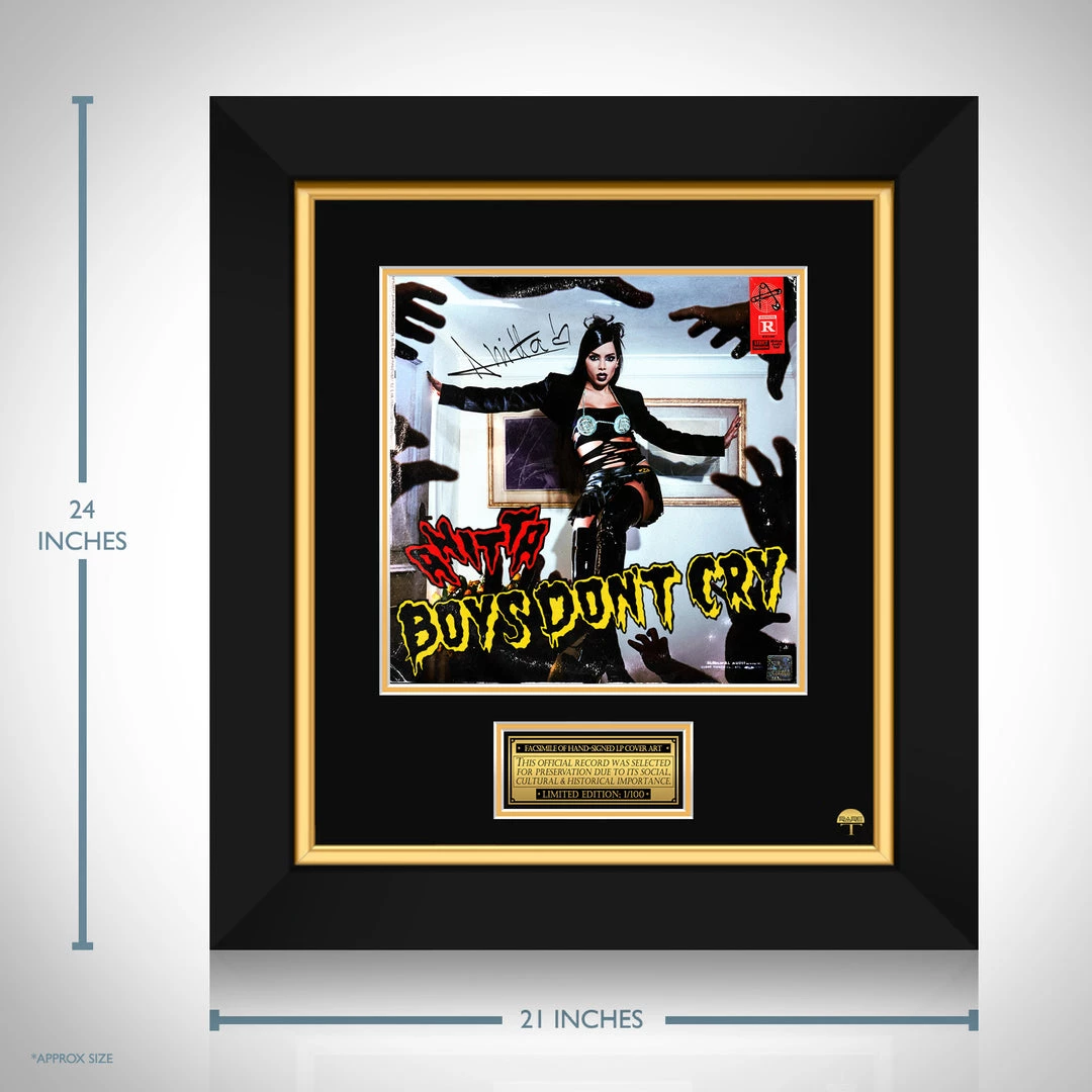 RARE-T Anitta - Boy's Don't Cry LP Cover Limited Signature Edition Studio Licensed Custom Frame Limited Edition Frames 3 RARE-T Anitta - Boy's Don't Cry LP Cover Limited Signature Edition Studio Licensed Custom Frame Limited Edition Frames