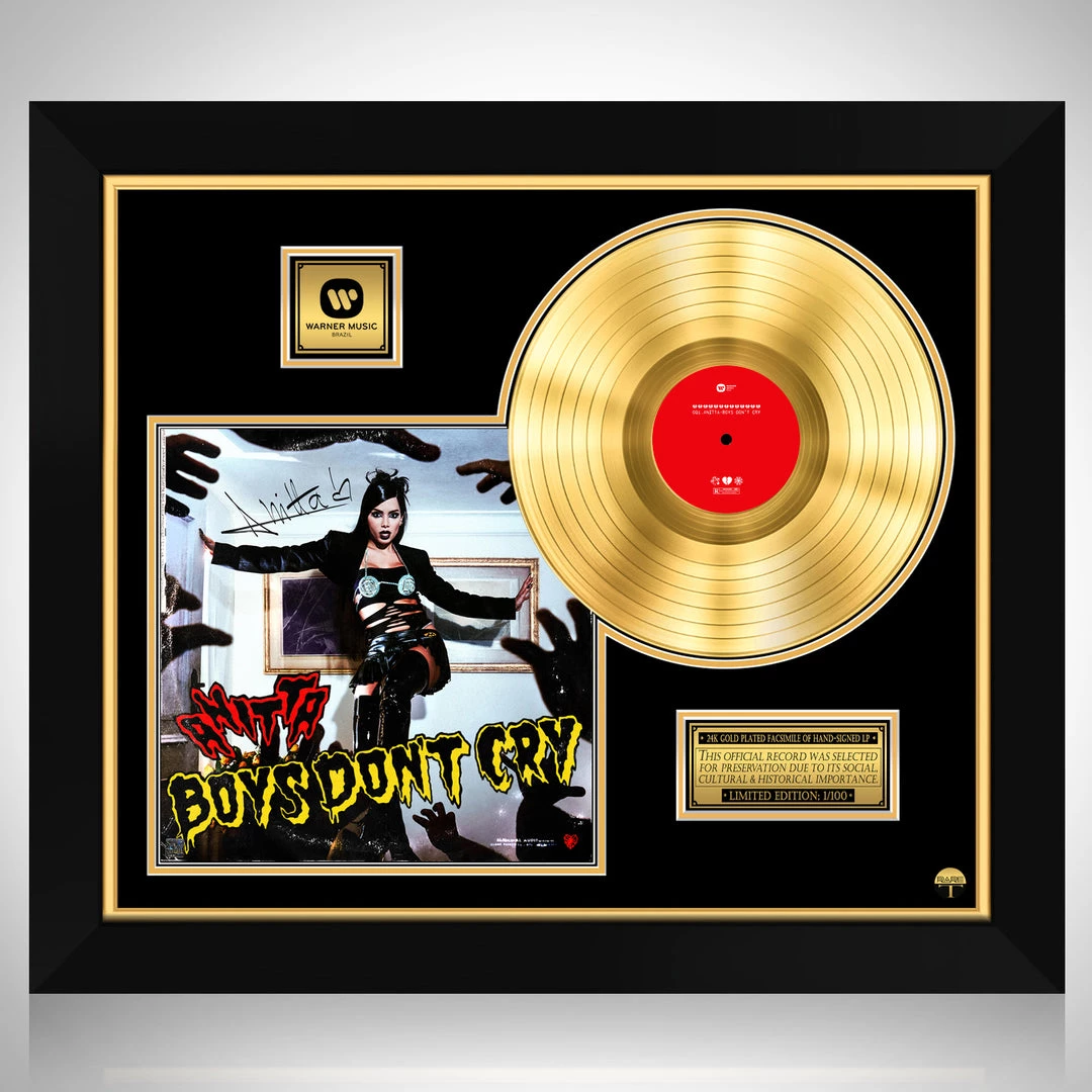 RARE-T Anitta - Boy's Don't Cry Gold LP Limited Signature Edition Studio Licensed Custom Frame 1 RARE-T Anitta - Boy's Don't Cry Gold LP Limited Signature Edition Studio Licensed Custom Frame