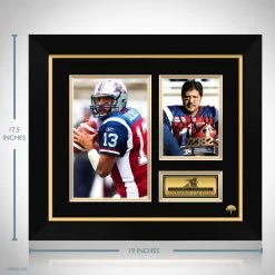 RARE-T Sports Memorabilia Montreal Alouettes- #13 Anthony Calvillo Hand-Signed Photograph Custom Frame