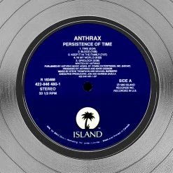 RARE-T Anthrax - Persistence Of Time Gold Platinum Limited Signature Edition Studio Licensed Custom Frame Limited Edition Frames