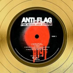 RARE-T Anti-Flag - For Blood And Empire Gold LP Limited Signature Edition Studio Licensed Custom Frame Limited Edition Frames 14 RARE-T Anti-Flag - For Blood And Empire Gold LP Limited Signature Edition Studio Licensed Custom Frame Limited Edition Frames