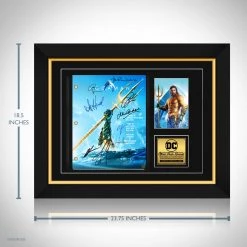RARE-T Aquaman Script Limited Signature Edition Studio Licensed Custom Frame