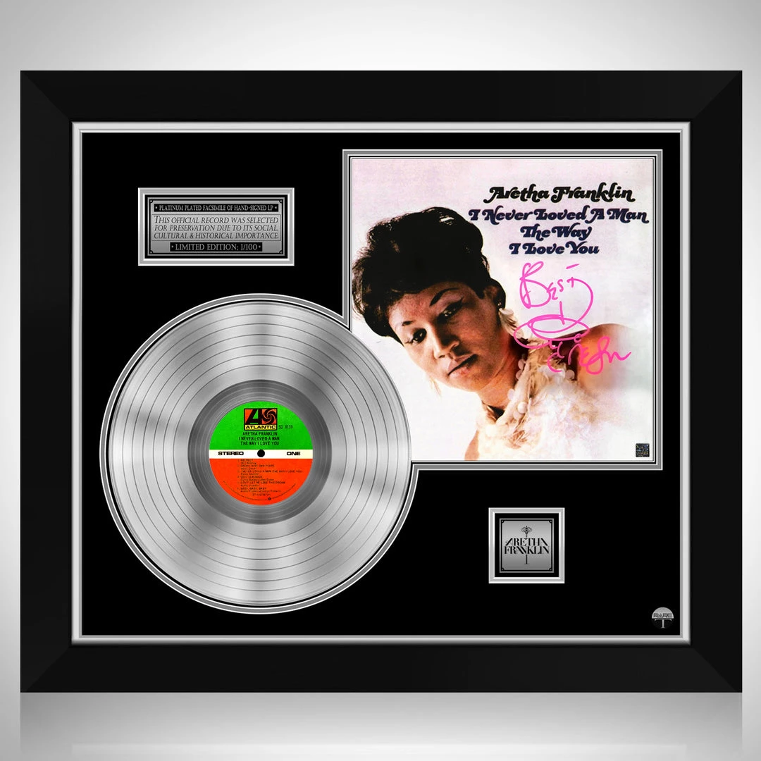 RARE-T Aretha Franklin I Never Loved A Man The Way I Love You Platinum LP Limited Signature Edition Studio Licensed Custom Frame Limited Edition Frames 1 RARE-T Aretha Franklin I Never Loved A Man The Way I Love You Platinum LP Limited Signature Edition Studio Licensed Custom Frame Limited Edition Frames