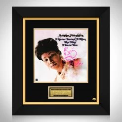 RARE-T Aretha Franklin I Never Loved A Man The Way I Love You LP Cover Limited Signature Edition Studio Licensed Custom Frame
