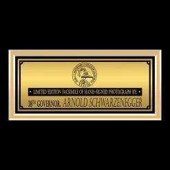 RARE-T Arnold Schwarzenegger Photo Limited Signature Edition Studio Licensed Custom Frame Limited Edition Frames