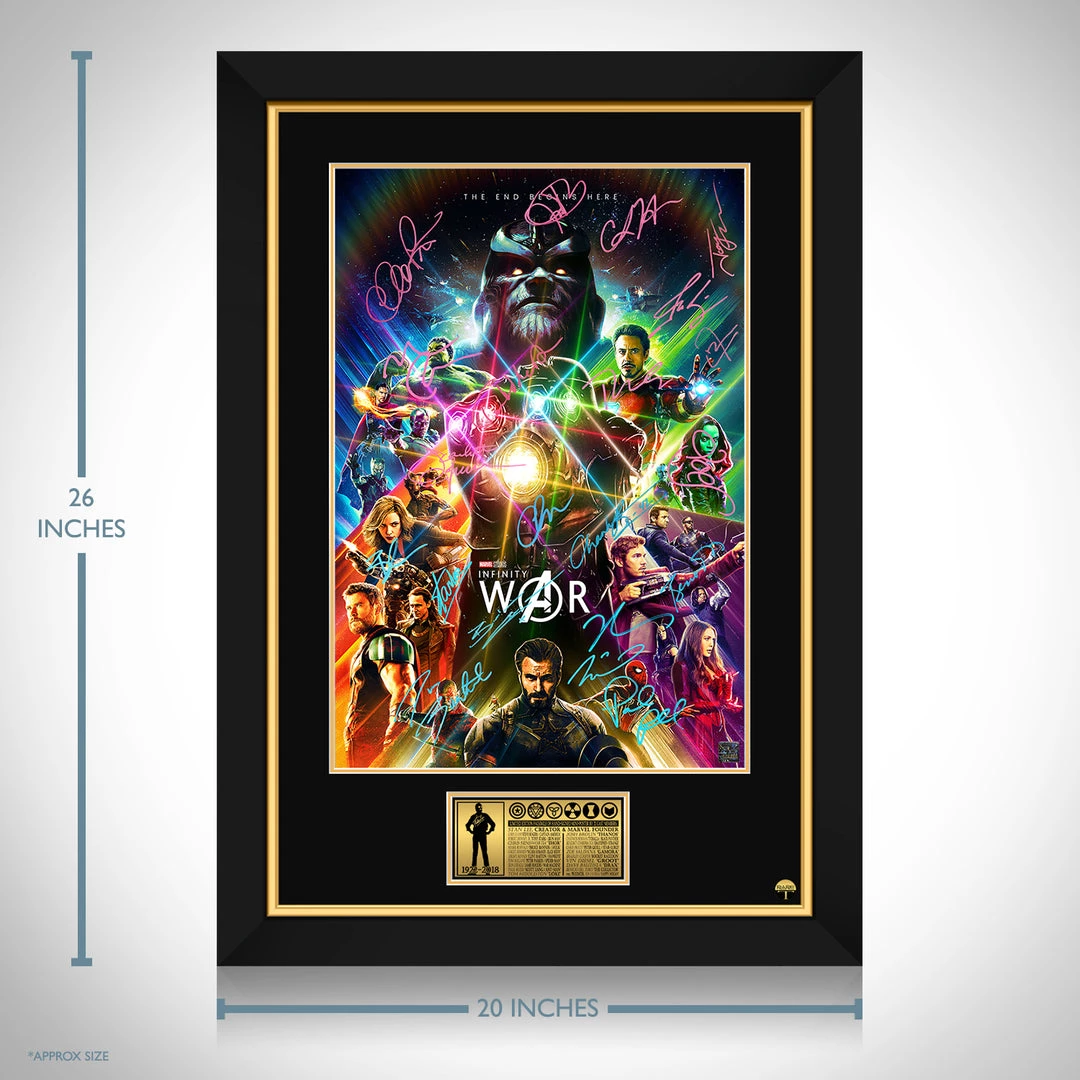 RARE-T Avengers Infinity War Mini Poster Limited Signature Edition Studio Licensed Custom Frame 7 RARE-T Avengers Infinity War Mini Poster Limited Signature Edition Studio Licensed Custom Frame