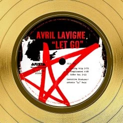 RARE-T Limited Edition Frames Avril Lavigne - Let Go Gold LP Limited Signature Edition Studio Licensed Custom Frame